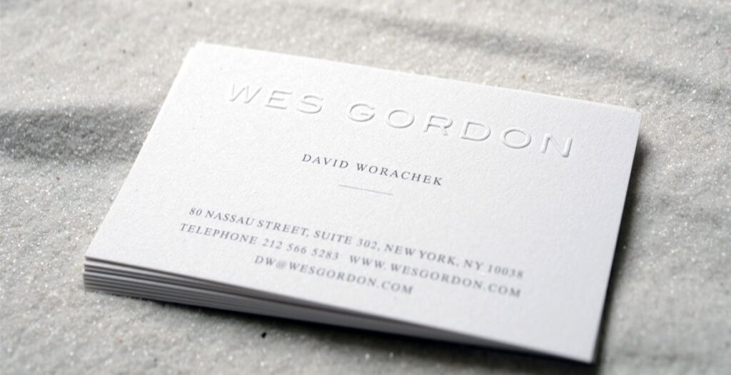 Embossed Business Card