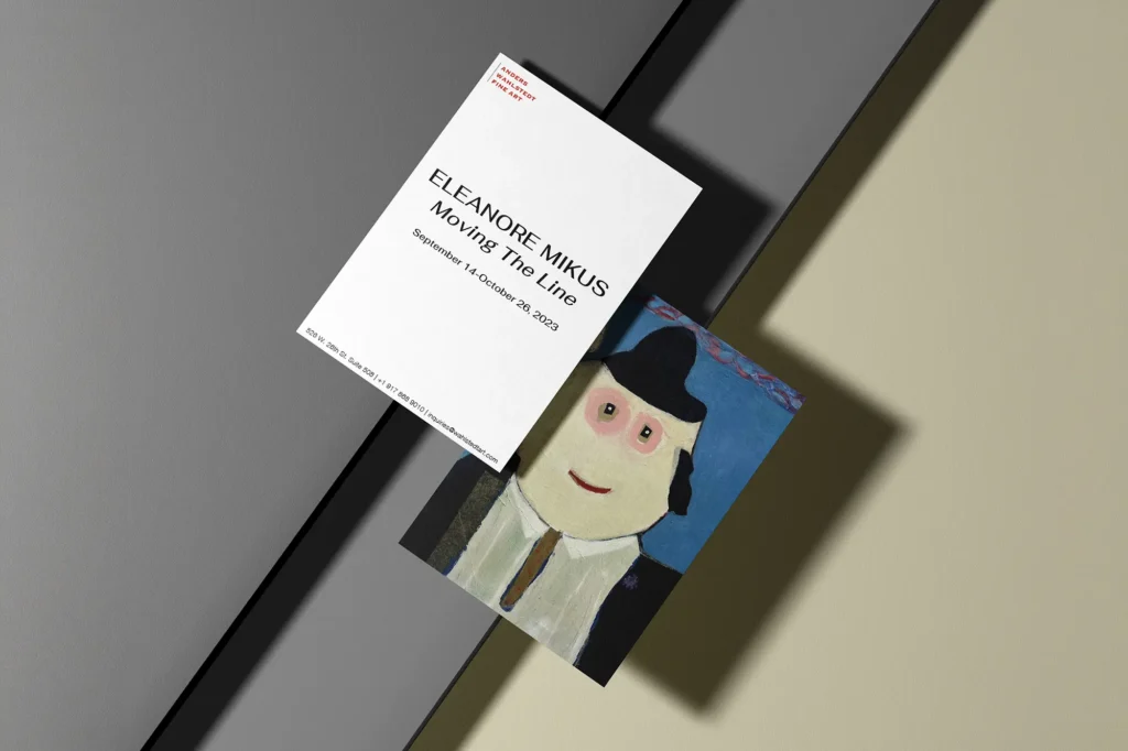 Elegant gallery exhibition invitations printed on ultra-thick 600 GSM cotton paper with custom typography, designed and crafted in our Manhattan studio.