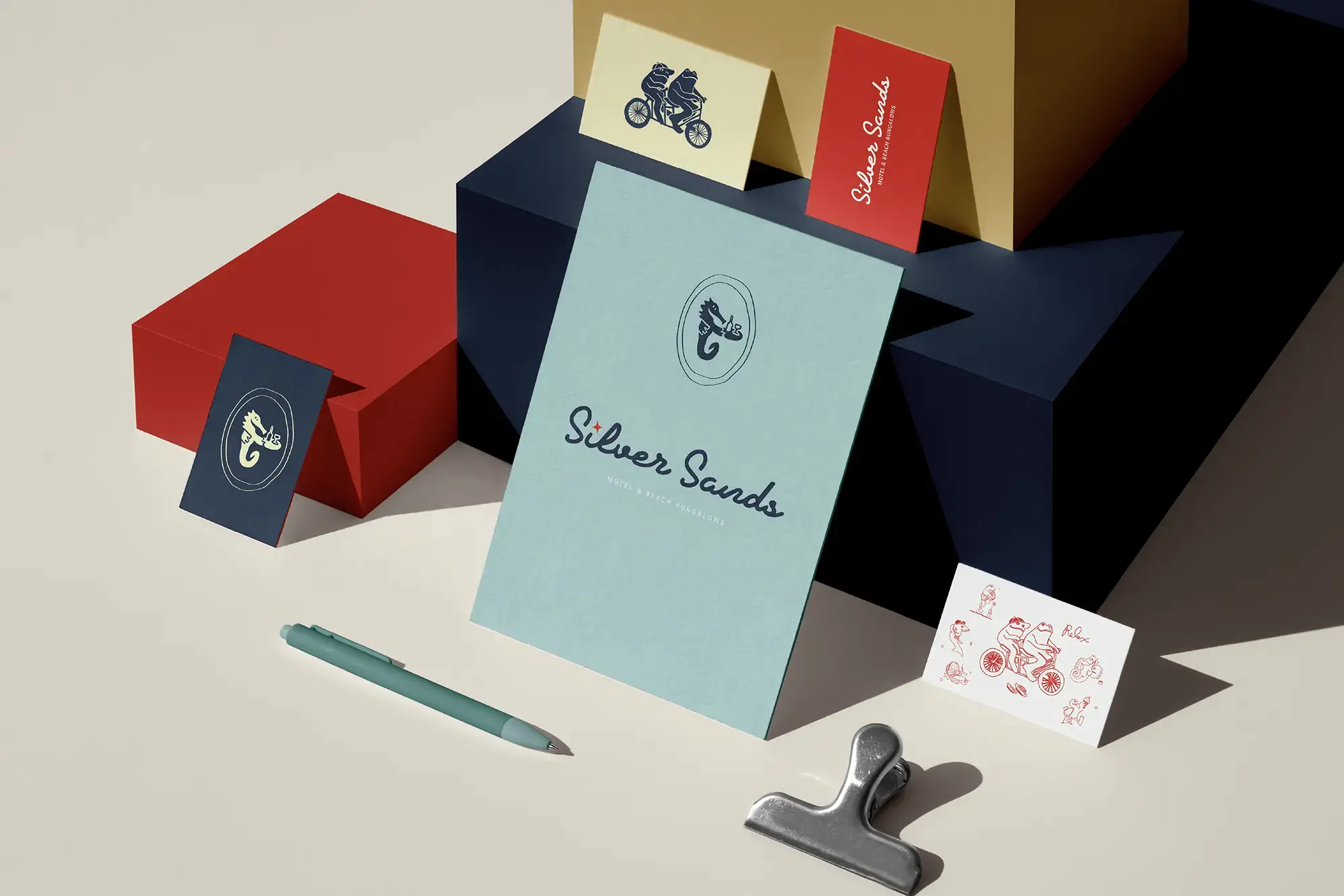 Samples of premium business cards and a custom made postcard locally printed in NYC.
