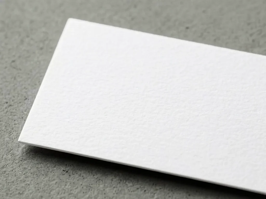 Eggshell business card stock with a soft, slightly dimpled surface, providing a warm and tactile feel for premium custom-printed cards.